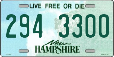 NH license plate 2943300