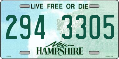 NH license plate 2943305
