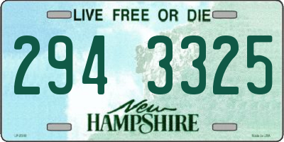 NH license plate 2943325