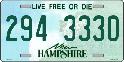 NH license plate 2943330