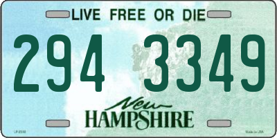 NH license plate 2943349
