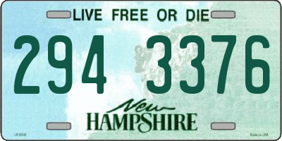 NH license plate 2943376