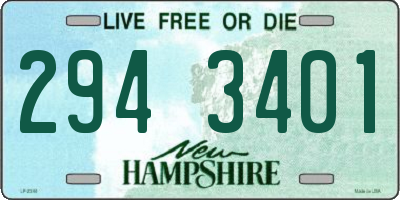 NH license plate 2943401