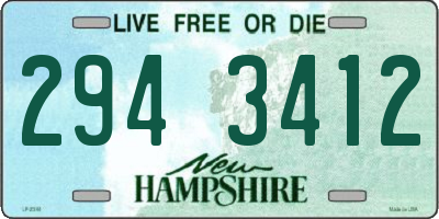 NH license plate 2943412