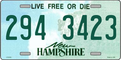 NH license plate 2943423