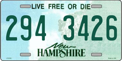 NH license plate 2943426