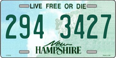 NH license plate 2943427