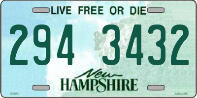 NH license plate 2943432