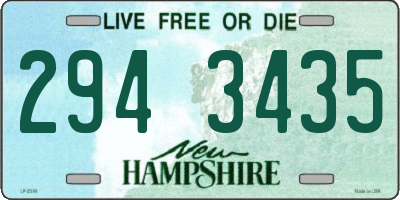 NH license plate 2943435