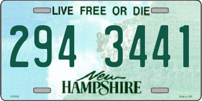 NH license plate 2943441