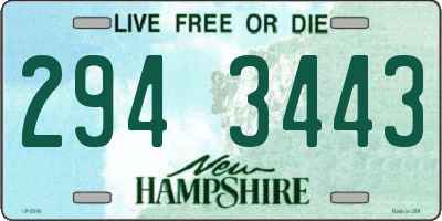 NH license plate 2943443