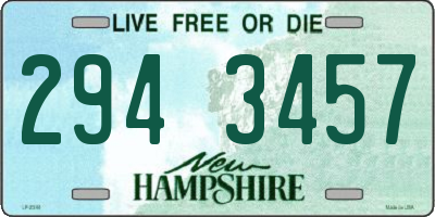 NH license plate 2943457