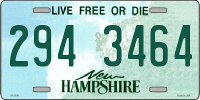 NH license plate 2943464