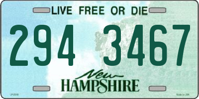 NH license plate 2943467