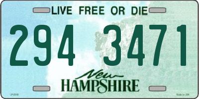 NH license plate 2943471