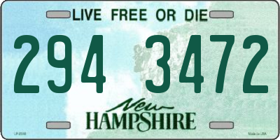 NH license plate 2943472