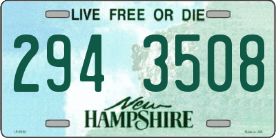 NH license plate 2943508