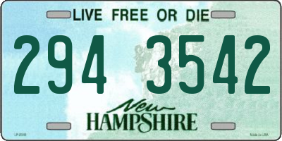NH license plate 2943542