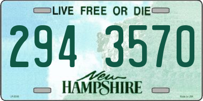 NH license plate 2943570