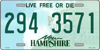 NH license plate 2943571