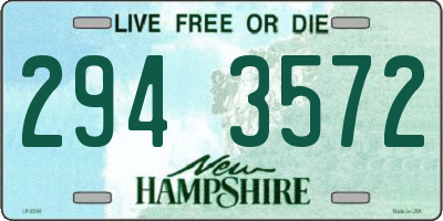 NH license plate 2943572