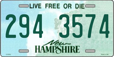 NH license plate 2943574