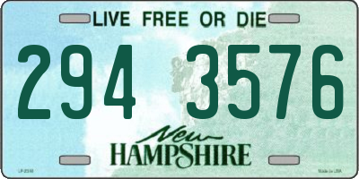 NH license plate 2943576