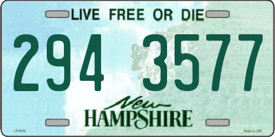 NH license plate 2943577