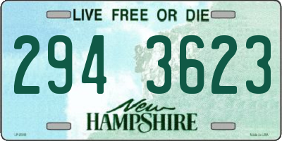 NH license plate 2943623