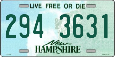 NH license plate 2943631