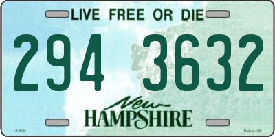 NH license plate 2943632