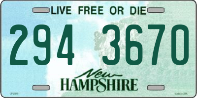 NH license plate 2943670