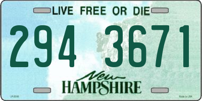 NH license plate 2943671