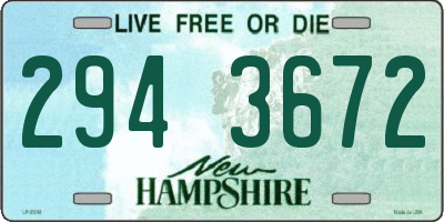 NH license plate 2943672