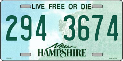 NH license plate 2943674
