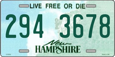 NH license plate 2943678