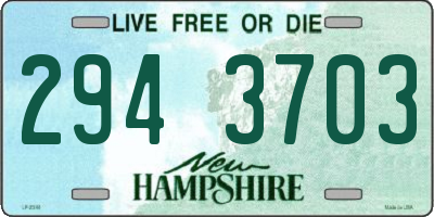 NH license plate 2943703