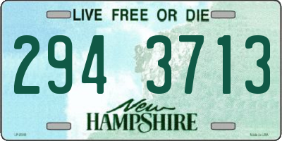 NH license plate 2943713