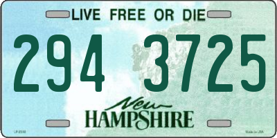 NH license plate 2943725