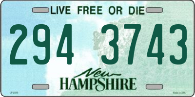 NH license plate 2943743
