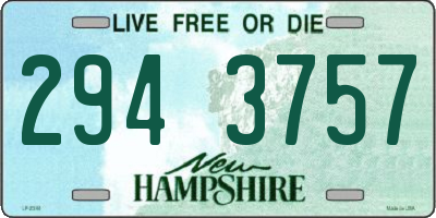 NH license plate 2943757