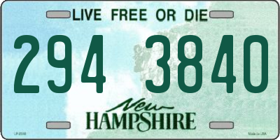 NH license plate 2943840