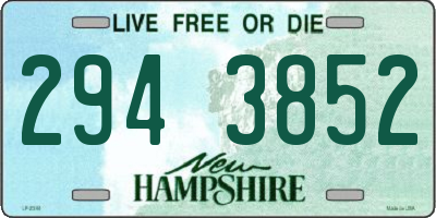 NH license plate 2943852
