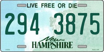 NH license plate 2943875