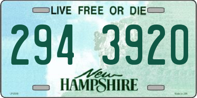 NH license plate 2943920