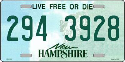 NH license plate 2943928