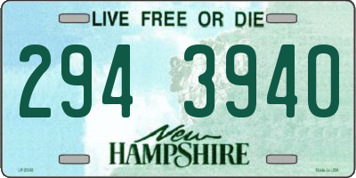 NH license plate 2943940