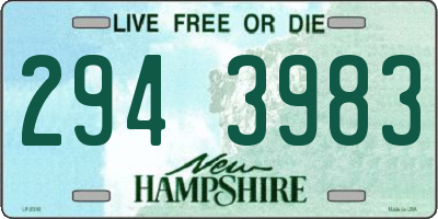 NH license plate 2943983