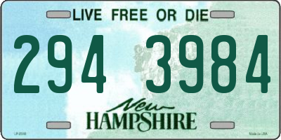 NH license plate 2943984