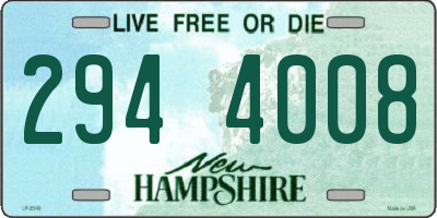 NH license plate 2944008
